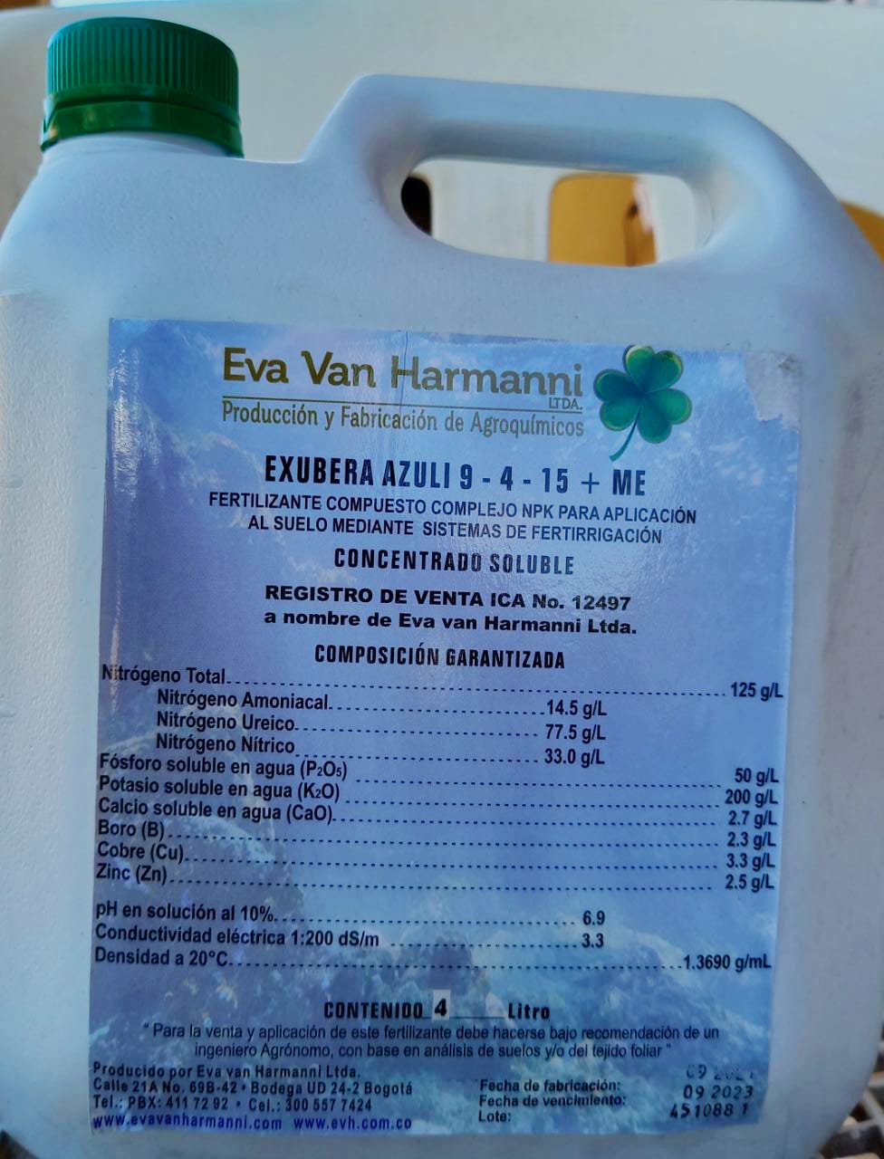 Se recomienda no utilizar con otros productos fertilizantes.